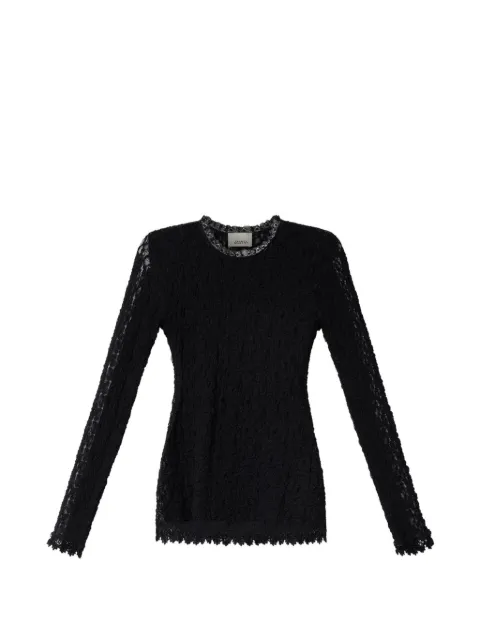 ISABEL MARANT Brany lace long-sleeve top Black HT0926FAD3J17I