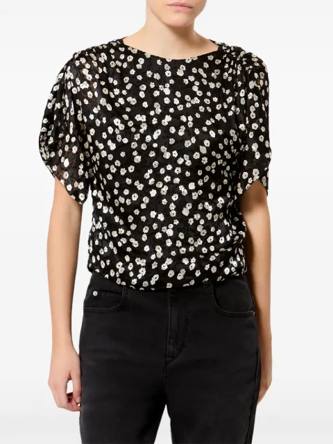 ISABEL MARANT Hervane top Black HT0962FAD3J14I
