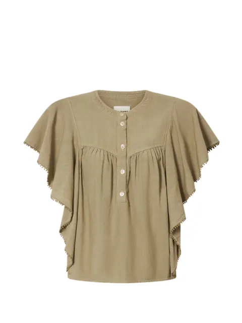 MARANT ÉTOILE Marlie top Green HT0930FBD3J12E
