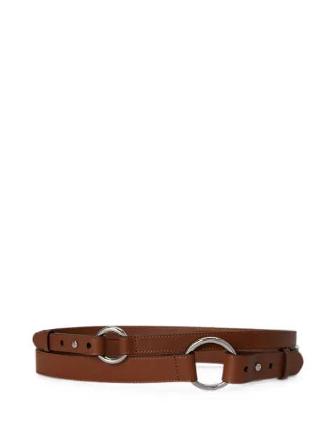 Lauren Ralph Lauren O-ring stacked leather belt Brown 412P15707