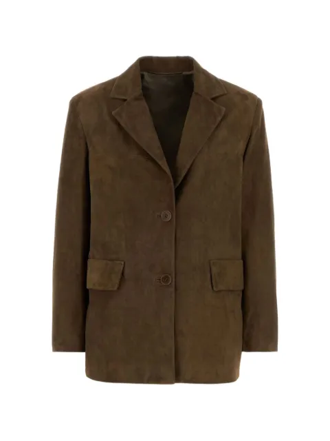 Santoro suede notched-lapels jacket Brown 50027D