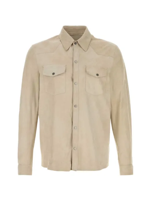 Santoro suede western shirt jacket Neutrals 50655U