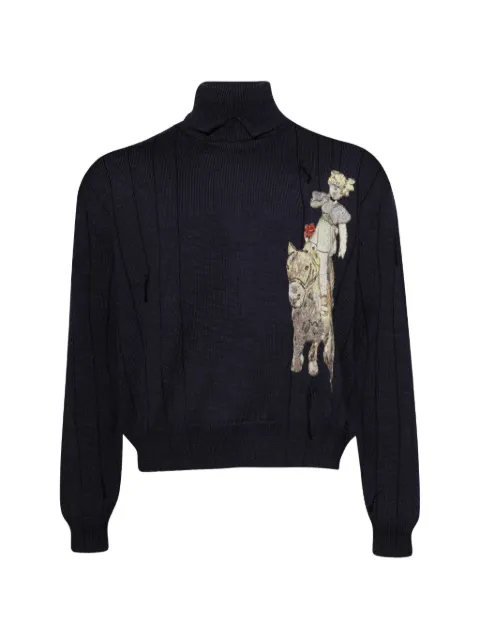 Enfants Riches Déprimés Broken Rope turtleneck sweater Blue 080281