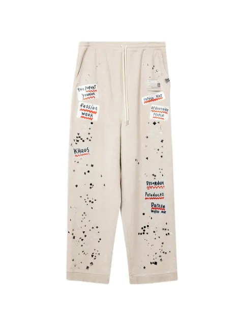 Maison MIHARA YASUHIRO embellished track pants White A16PT552