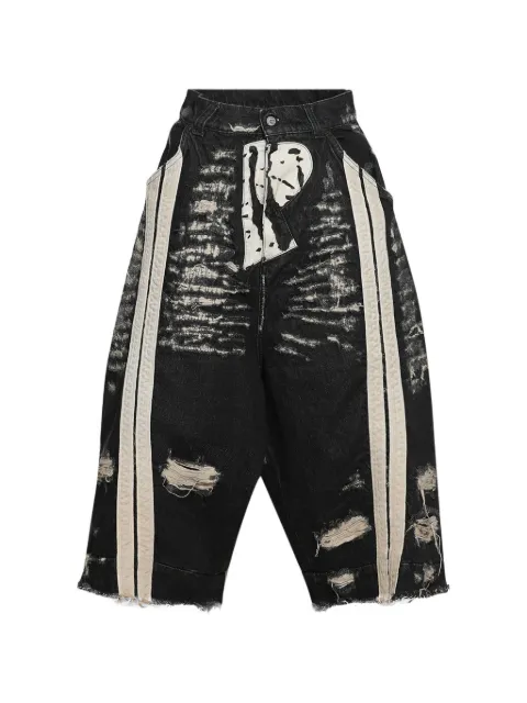 RRR123 distressed shorts Black HPRTPA00