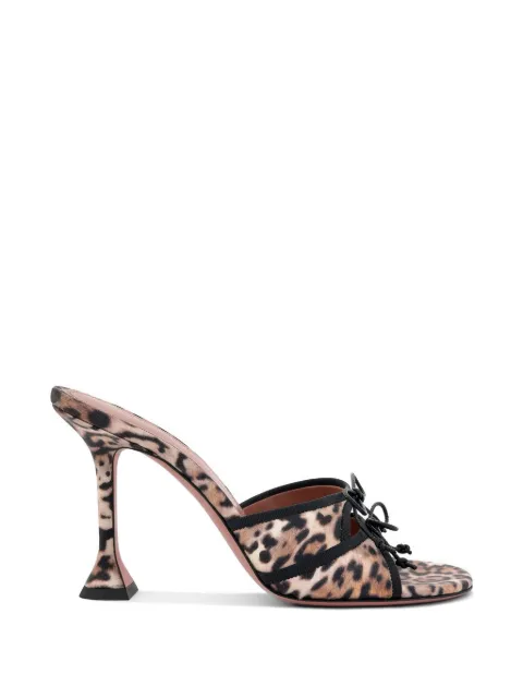Amina Muaddi Eleonora leopard-print sandals Neutrals SL025095T015MU011