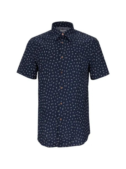 Paul Smith graphic-print tailored shirt Blue M2R619PV22657
