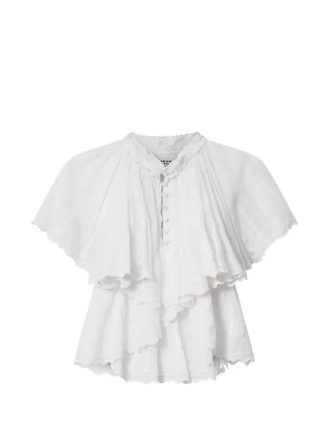 MARANT ÉTOILE Lorna top White HT0920FAD3J10E