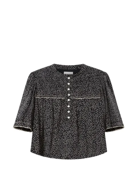 MARANT ÉTOILE Douna top Black HT0945FAD3J03E
