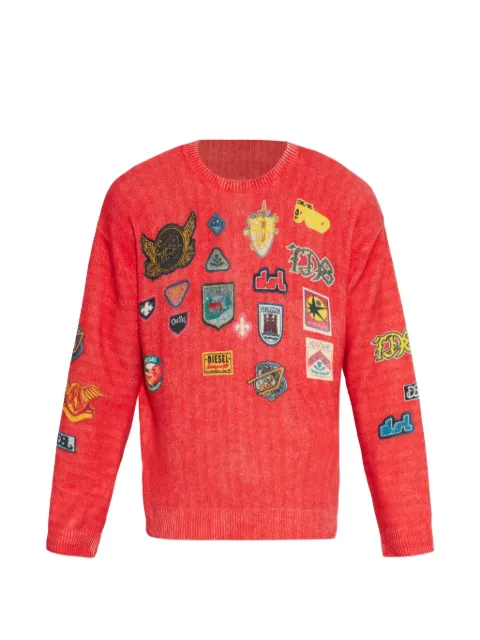Diesel K-Patcy patch-detail sweater Red A230800PFBP