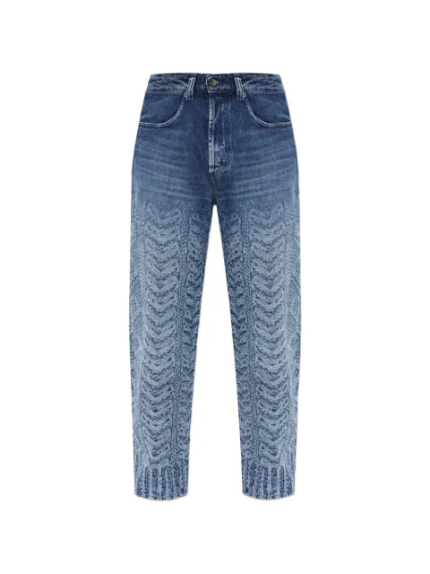 Diesel 2024 D-Macs-S8 cable-knit-print jeans Blue A24157007EV