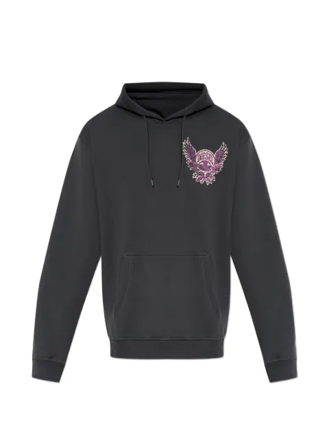 Diesel graphic-print drawstring hoodie Grey A228260KNCA