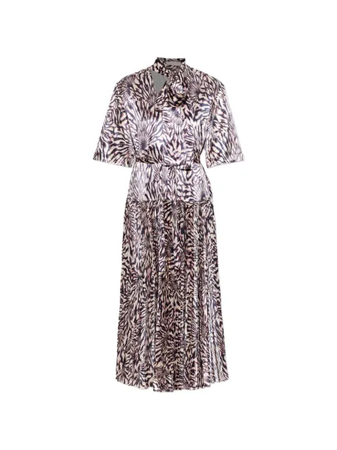 Ulla Johnson pleated abstract-print midi dress Pink PF260127