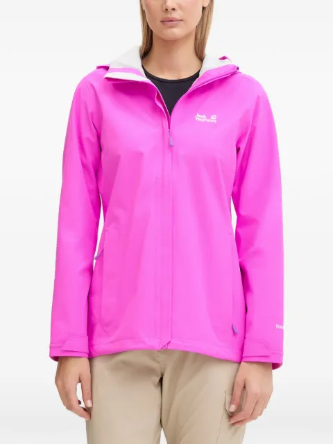 JACK WOLFSKIN Trailtime hooded rain jacket Pink A63902