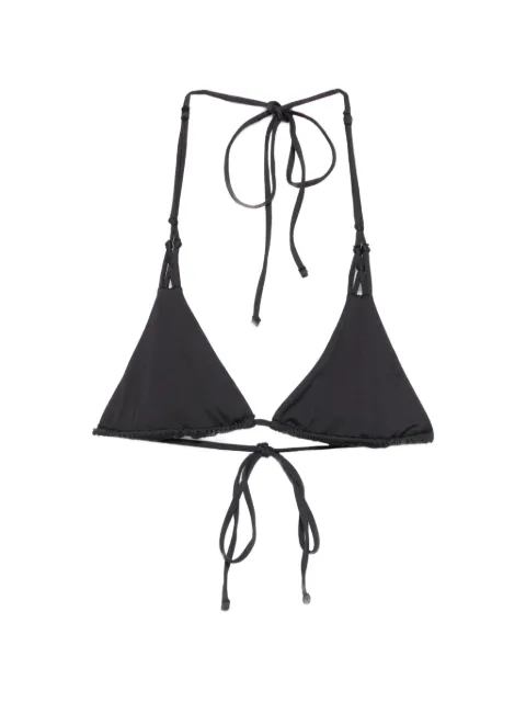 Frankies Bikinis x Jennie Encore triangle bikini top Black 10595NS