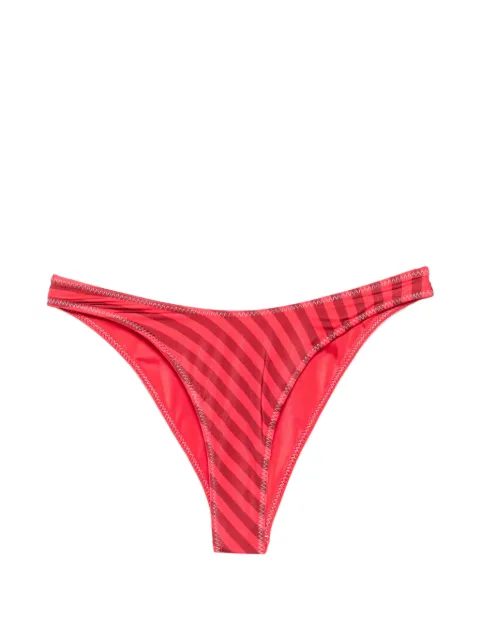 Frankies Bikinis x Jennie Dove striped bikini bottoms Red 11461SA