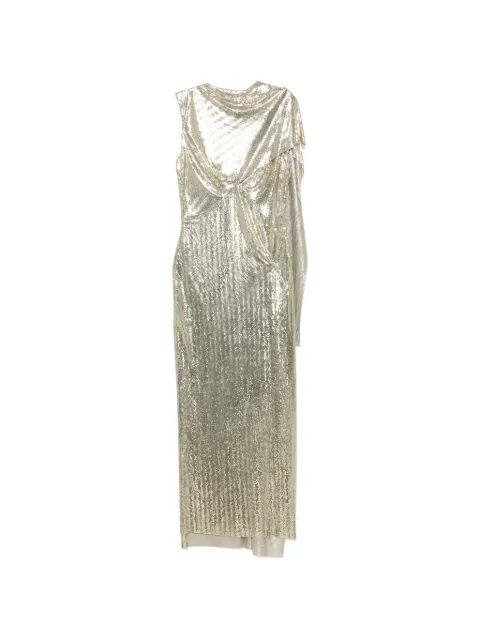 Rabanne draped chainmail dress Gold 26AIRO378MH0006