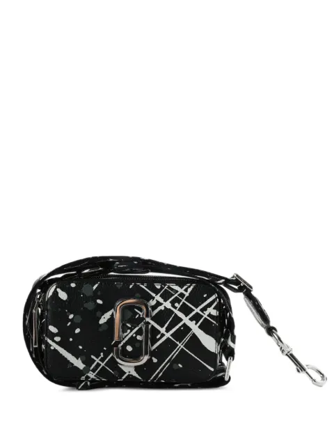 Marc Jacobs The Snapshot paint-splatter cross body bag Black 2P6HCR020H01002