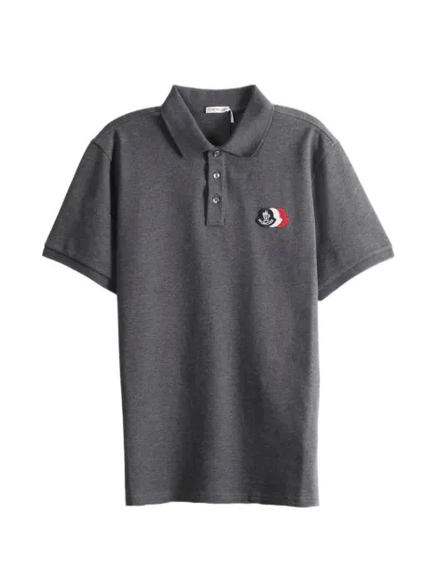 Moncler logo-patch polo shirt Grey L20918A0001289A16