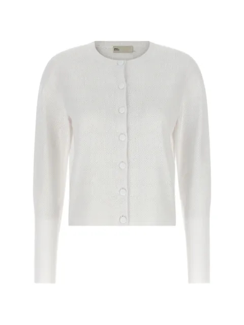 Tory Burch pointelle crew-neck cardigan White 181837