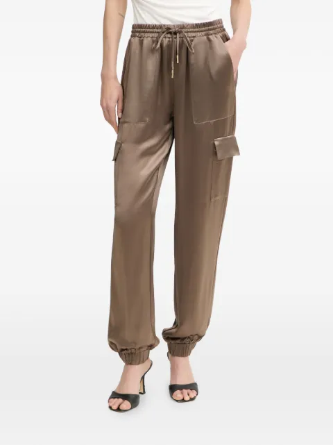 GUESS USA Marzia satin track pants Brown W5GB08WG7C0