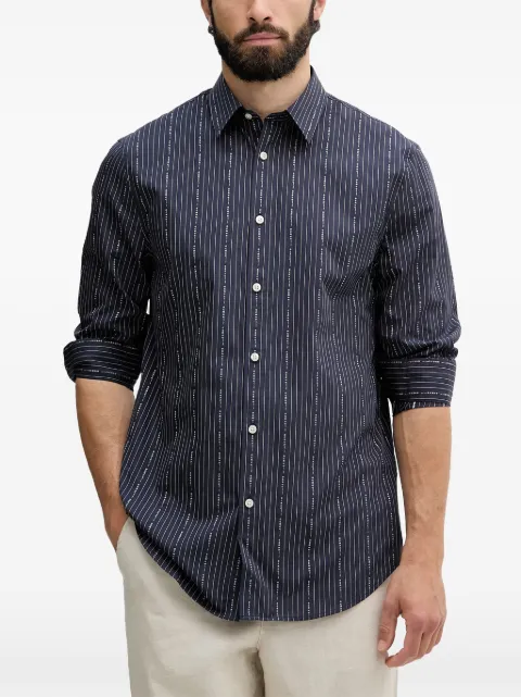 GUESS USA logo-stripe patterned shirt Blue M6RH71WK001
