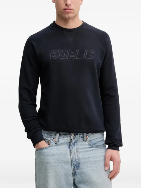 GUESS USA logo-print raglan-sleeve sweater Blue Z4YQ16KAIJ1