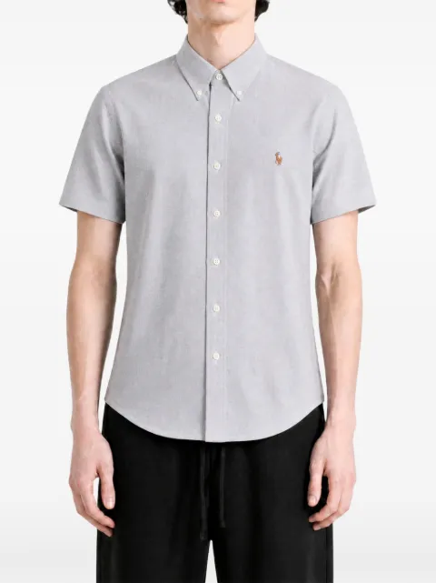 Polo Ralph Lauren embroidered-logo button-down shirt Brown 710786710502