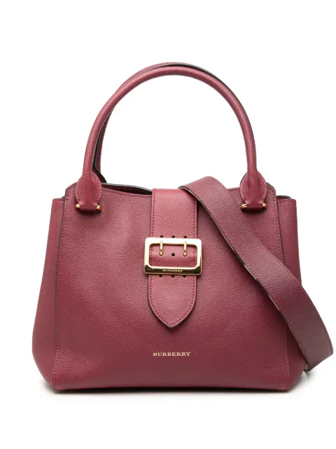 Burberry Pre-Owned 2000-2017 Medium Grained Calfskin Buckle Tote satchel Red 7XW7E71YS4ABQQ4C
