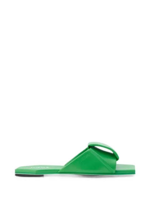 LOEWE Origami padded square-toe flat sandals Green L815465XBD