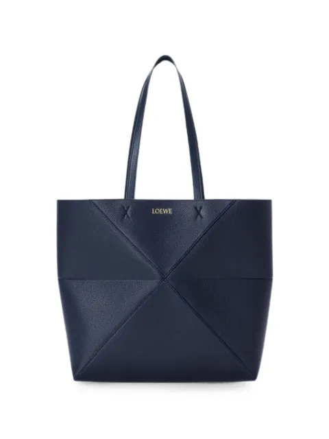 LOEWE Puzzle leather tote bag Blue A779PEWX04