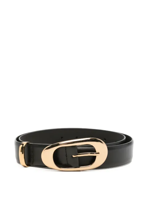TWINSET leather oval-buckle belt Black 262TA4540