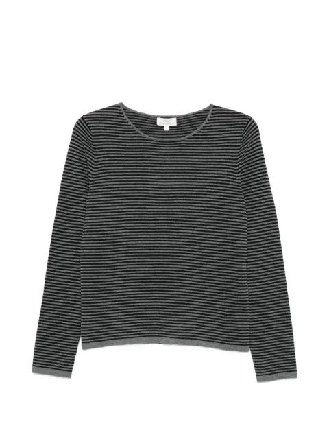 YERSE striped cotton T-shirt Black 45501O