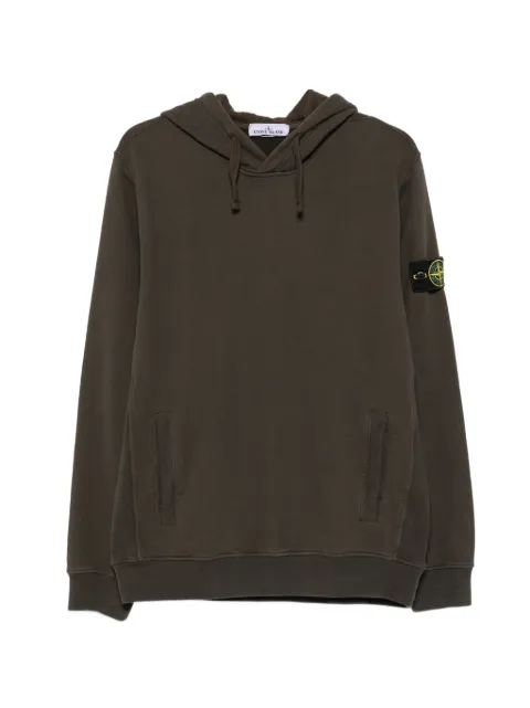 Stone Island Compass-patch hoodie Brown L2S156100048S0A20