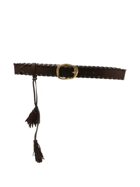 TWINSET whipstitch-trim tassel-detail belt Brown 262TA4740
