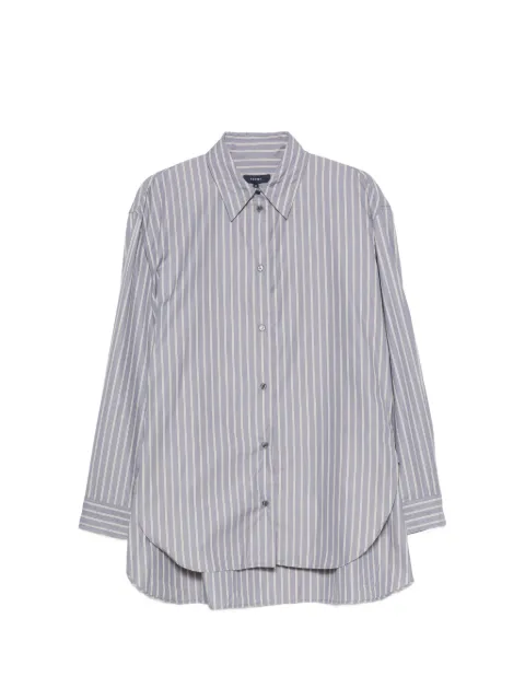 Soeur vertical-stripe long-sleeve shirt Blue CHE1233GRENADE