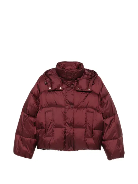 TWINSET quilted hooded puffer jacket Red 262TT2380