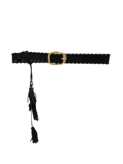 TWINSET tassel-detail whipstitch-trim belt Black 262TA4740