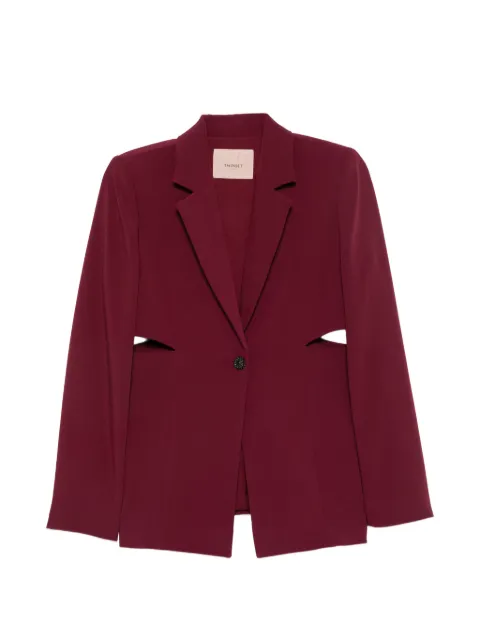 TWINSET cut-out single-breasted blazer Red 262TT2420