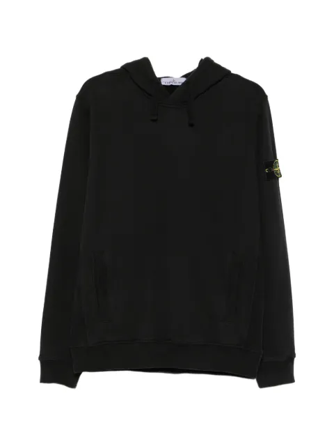 Stone Island logo-patch hoodie Black L2S156100048S0A20