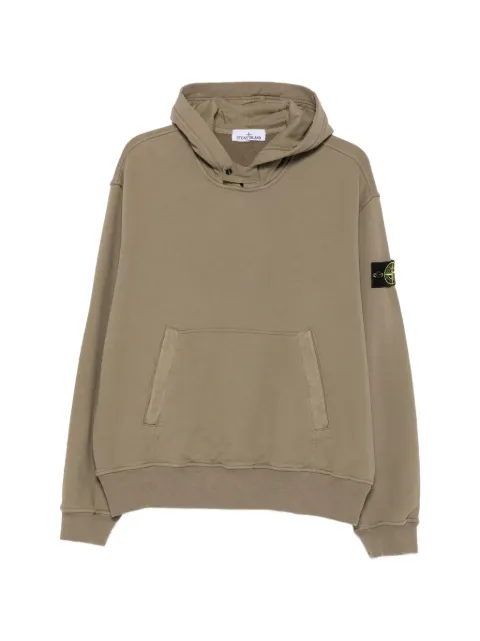 Stone Island logo-patch hoodie Green L2S156100023S0A20