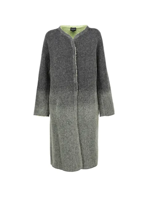 Giorgio Armani Pre-Owned gradient-effect single-breasted coat Grey CVM26656