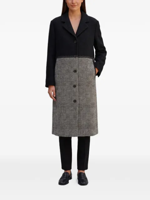 Jil Sander Pre-Owned Glen-check single-breasted coat Black CVM26225