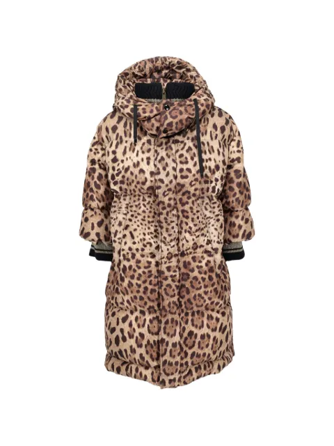 Dolce & Gabbana Pre-Owned leopard-print single-breasted coat Neutrals CVM266131