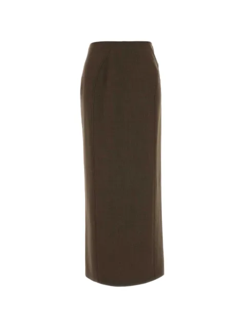 Jil Sander rear-slit high-waist pencil skirt Brown J02MA0417J40325