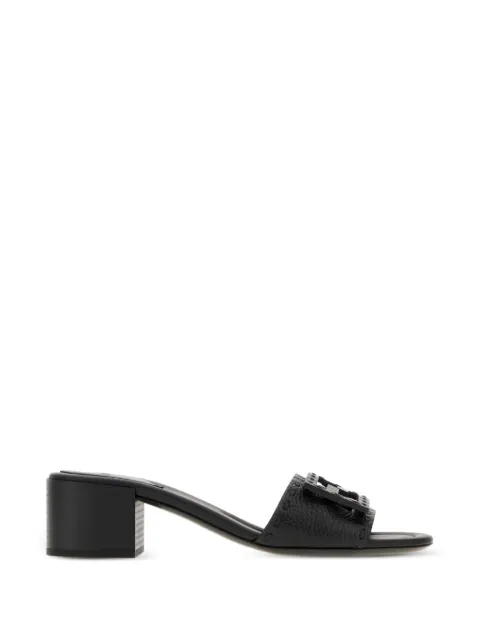 FENDI Baguette leather sandals Black 8R8862AQY2
