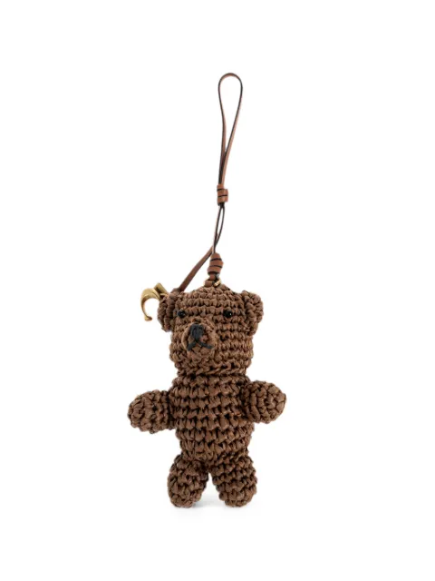 Coach woven teddy-bear bag charm Brown CER51