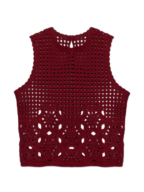 FRAME crochet sleeveless top Red WE26KSW038