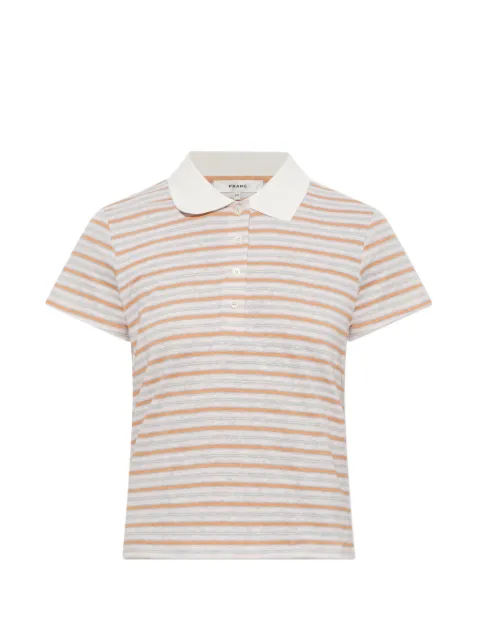 FRAME striped short-sleeve polo shirt Neutrals WE26JKT016