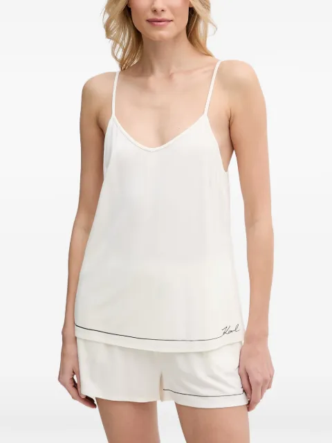 Karl Lagerfeld logo-print pajamas Neutrals B1W45011B09